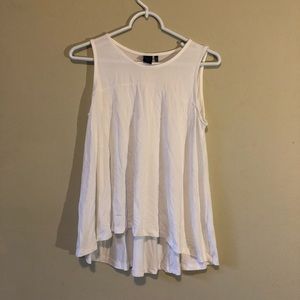 Kaari blue petite small white flowy tank